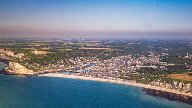 istock Normandy french coastline aerial view 1494212411
