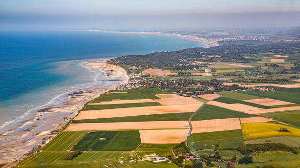 istock Normandy french coastline aerial view 1494212575