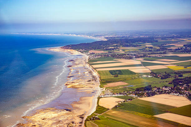 istock Normandy french coastline aerial view 1494212617