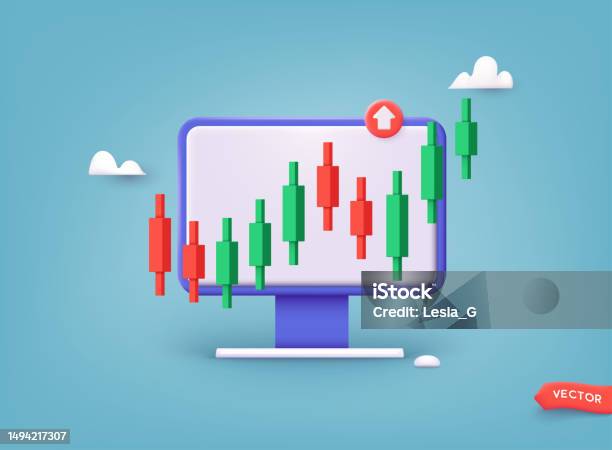 Trading Chart On Computer Online Trading With Computer Technical Analysis Candlestick Chart ...