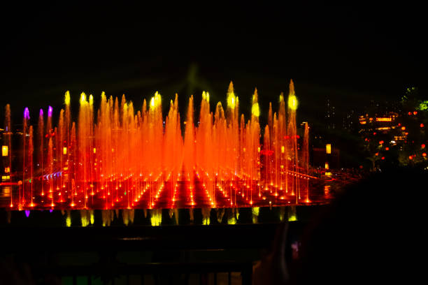 Water fountain show in Xi'an, China.