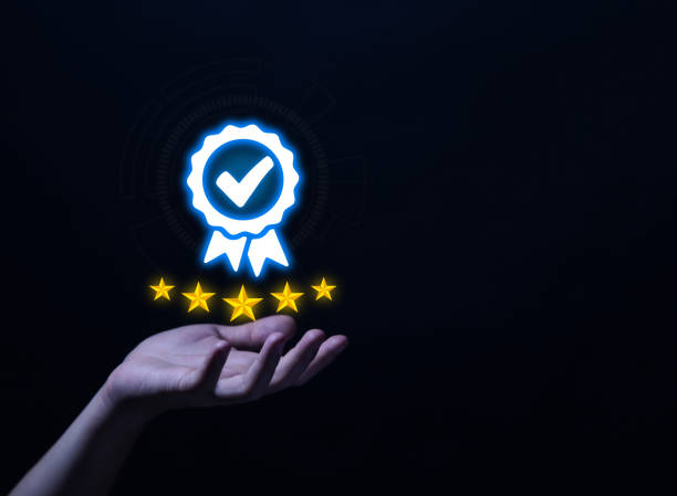 istock hand showing best quality icon symbol 1494221062