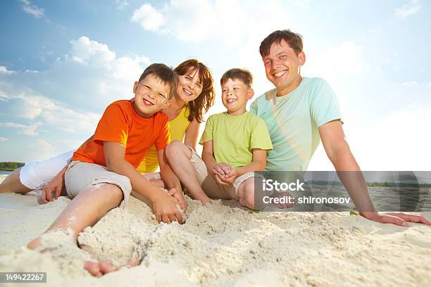 Family On Resort Stock Photo - Download Image Now - Adult, Beach, Beautiful People