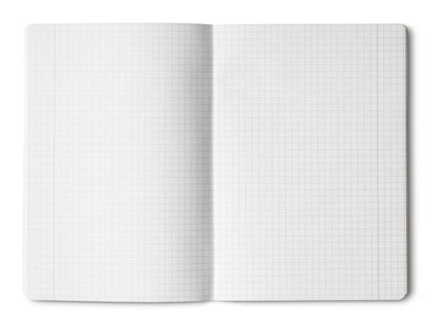 Notepad with white graph paper Notepad with white graph paper. This file is cleaned, retouched and clipping path. quadrille to stock pictures, royalty-free photos & images