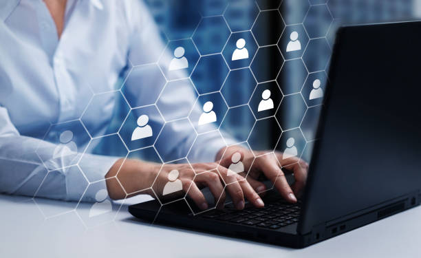 istock Human resources and management concept. Employee must complete the online survey form. Marked checklist on a clipboard. 1494229637