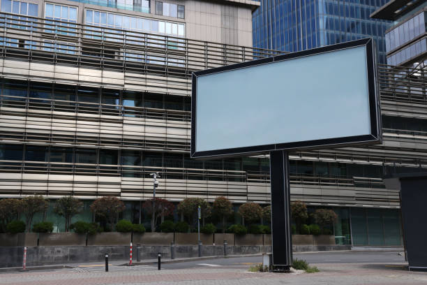 istock Blank billboard mockup in city street 1494236053