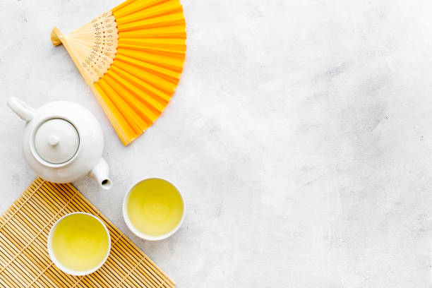 istock Japanese table setting with teapot and cups of tea 1494236174