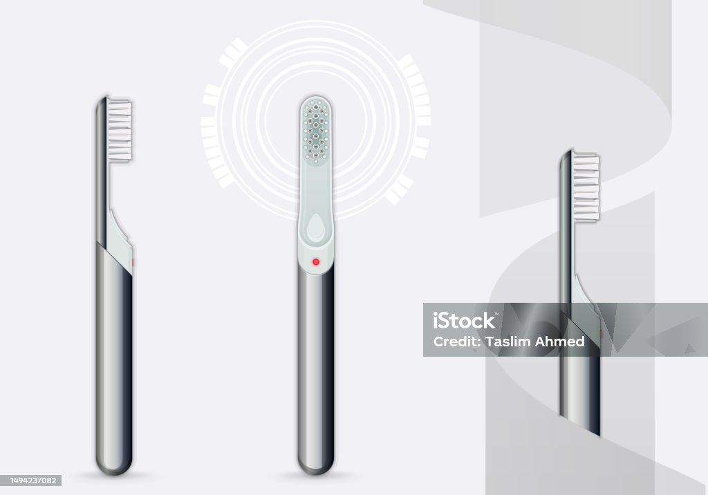 Toothbrush Design View Toothbrush Front And Side View Stock Vector Stock Illustration ...