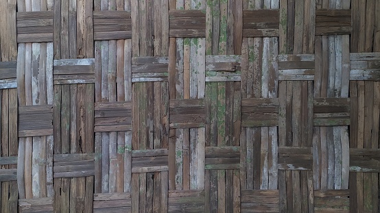 Traditional walls made by woven bamboo