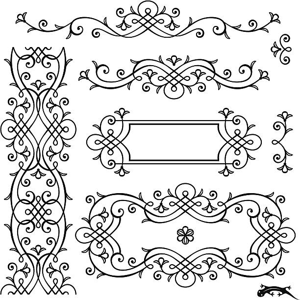retro page decoration isolated retro decorative elements sho instrument stock illustrations