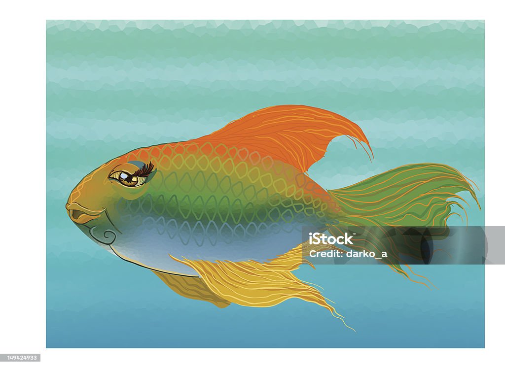 Fish Tale Vector Fairy Tale Fish Stock Illustration - Download Image Now - Animal ...