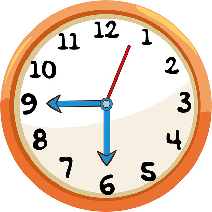 Clock vector isolated illustration design
