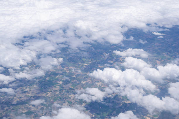istock Beautiful sky from the window view on airplane 1494250743