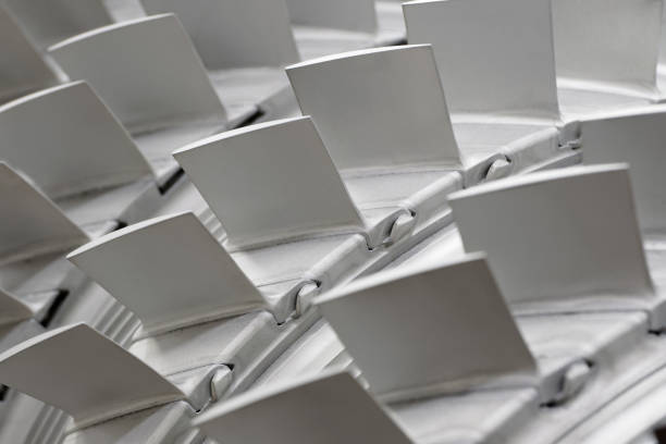 istock Group of turbine blades 1494250862