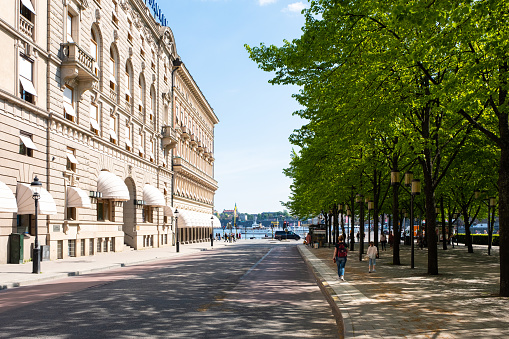 Paris, France - July  10, 2023: Traffic and pedestrians in front of the North train station in Paris.