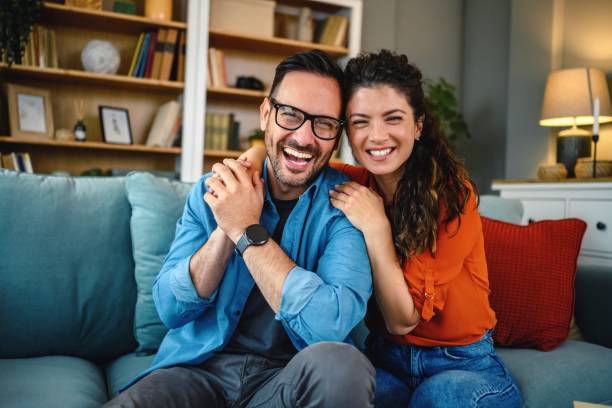 istock Happy couple at home. 1494265339