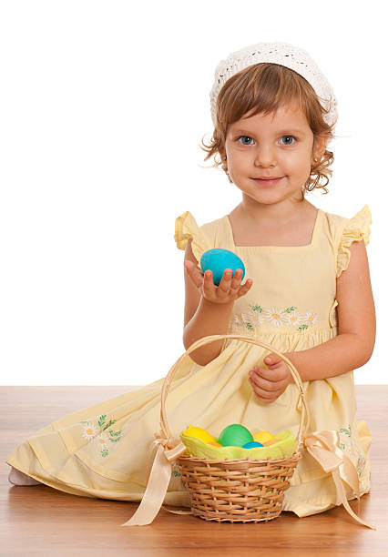 istock Little girl with Easter basket 149426654
