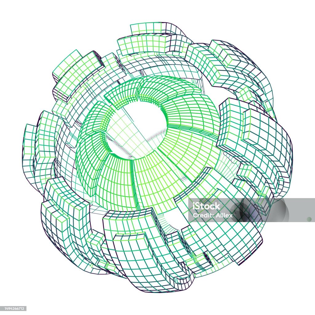 Line Wired Graph Shape Frame Illustration Stock Illustration - Download ...