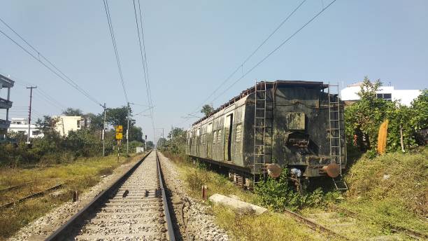 Balasore,Odisha,India. Old Parts of a broken train after accident in a railway track of india. Balasore,Odisha,India. Train accident,  Old Parts of a broken train after accident in a railway track of india. balasore stock pictures, royalty-free photos & images