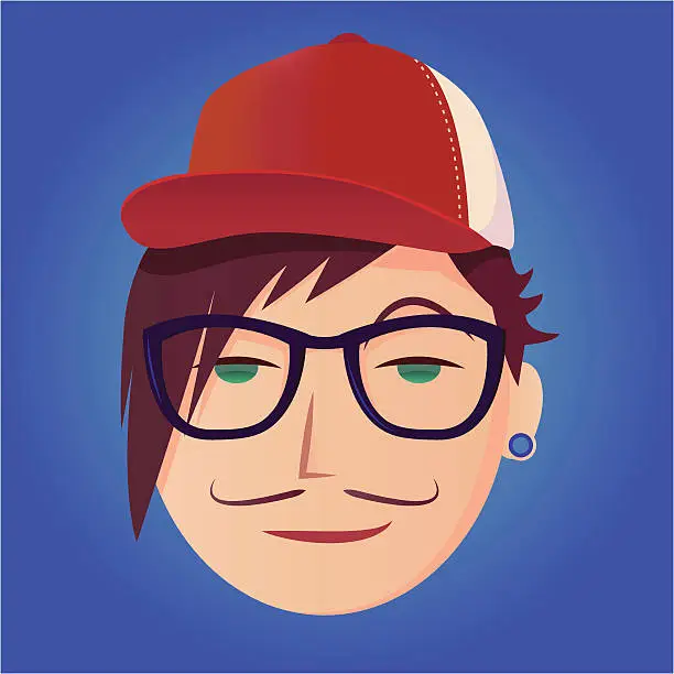 Vector illustration of Hipster