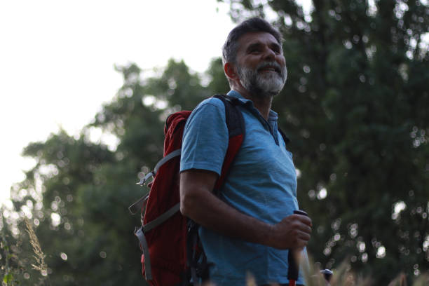istock Senior man hiking 1494268875
