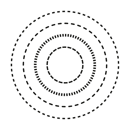 Round circle stork dash clear background. vector illustration. EPS 10.