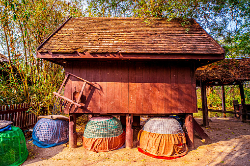 Thai vernacular house in rural area Thailand