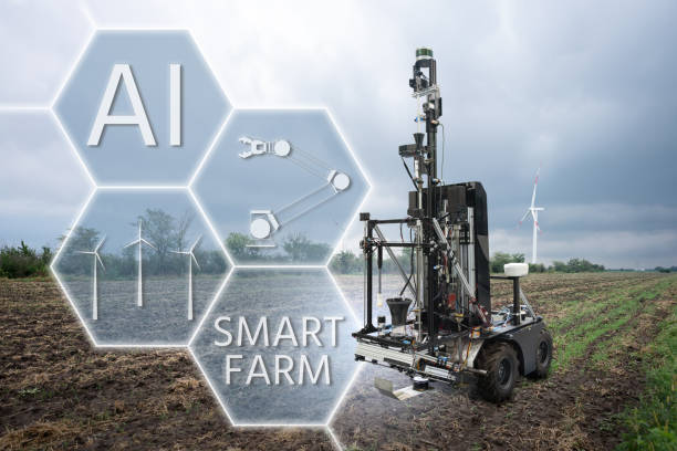 istock Autonomous robot for measuring soil quality in an agricultural field. 1494271537