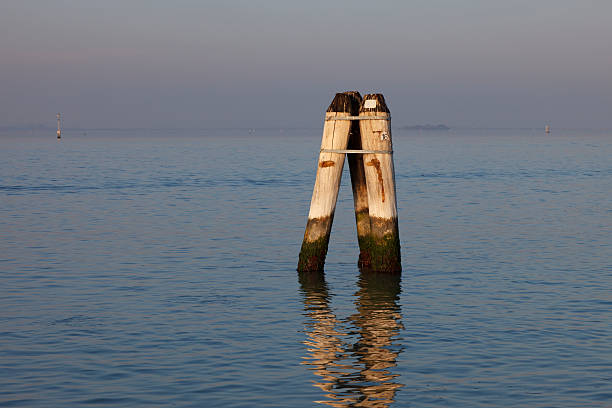 Sunset on the Venice lagoon, Italy. this picture was taken from the Burano island.