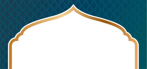 Vector illustration of islamic frame decoration ornamentaltemplate