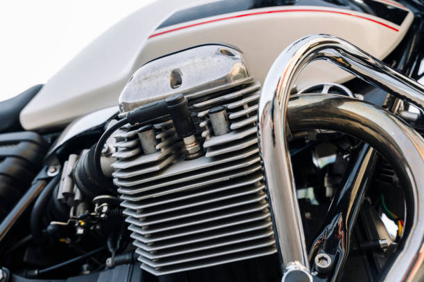 istock The engine of a classic motorcycle. side view. motor, cylinders, 1494273448