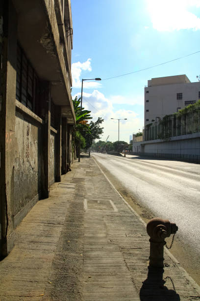 istock The empty street with the road under the big sun 1494274899