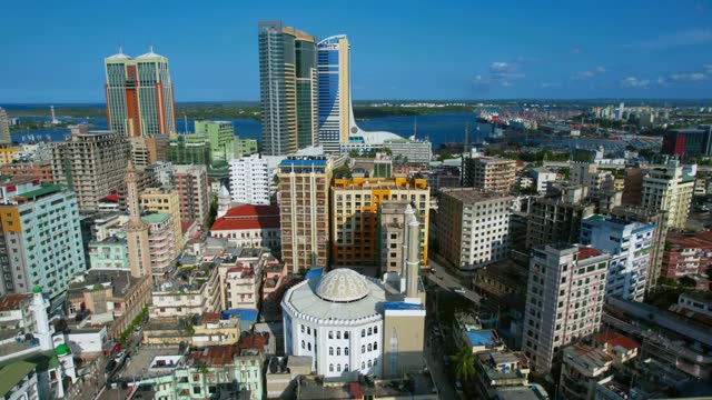 Aerial view of mosque in dar es salaam