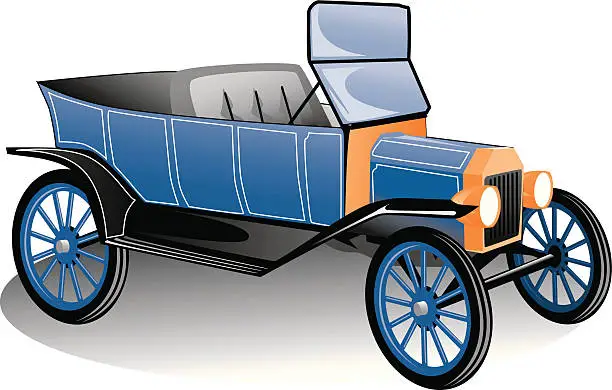 Vector illustration of Buggy of Old