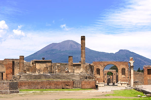 istock Ruins of Pompeii and volcano Mount Vesuvius 149428049