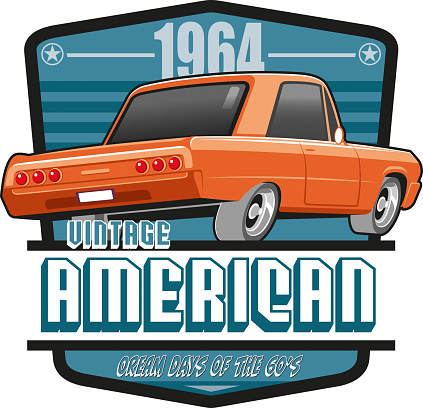 Easy editable vintage
American car vector illustration.
All elements was layered...