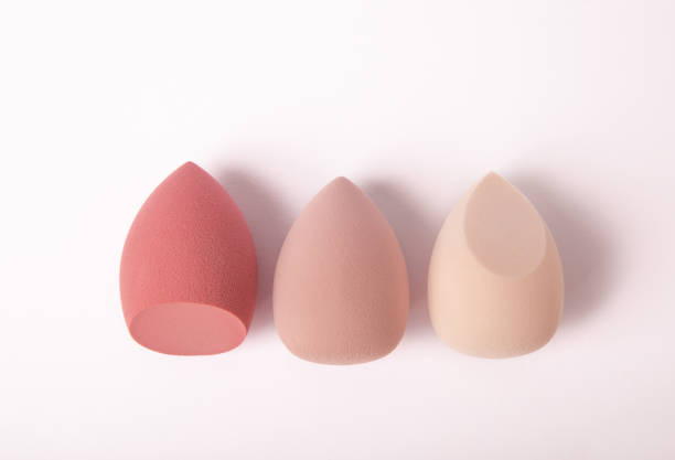 Beauty blender on a white isolated background.Sponge for makeup cosmetics.