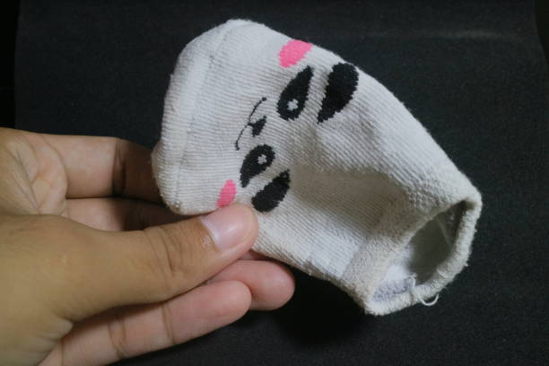 Cute baby socks with panda faces