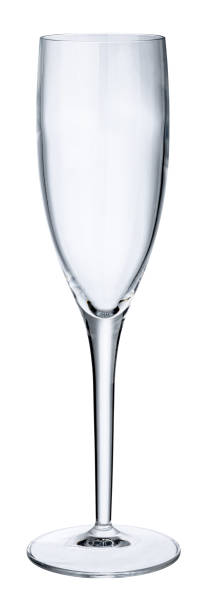istock Empty champagne glass isolated on white background 1494284624