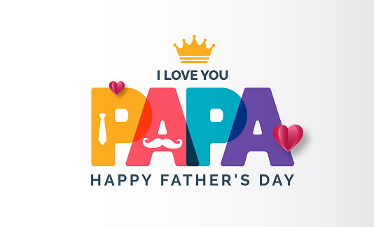 happy Father's Day background poster or banner design template celebrate in june. Father's Day background or banner with necktie, glasses, hat, and gift box.
