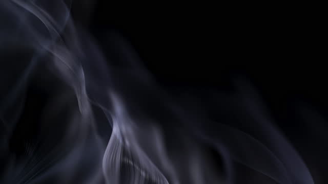 Wispy Shapes Moving And Changing Form - Abstract Background Animation With Copy Space, Loopable - Dark Version
