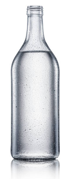 istock Bottle of vodka or gin, chilled alcohol drink, on white background. Clipping path. 1494290854