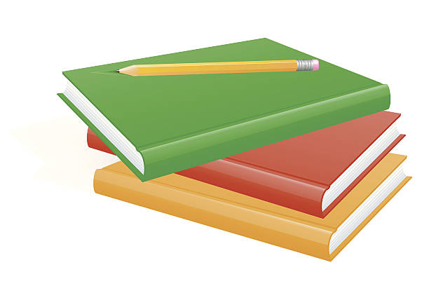 Pile of books vector art illustration