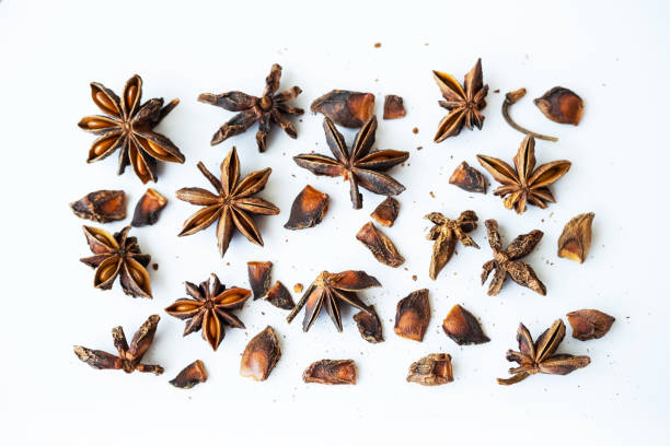 Dried star anise spice. Dried star anise spice. ayurveda cardamom star anise spice stock pictures, royalty-free photos & images