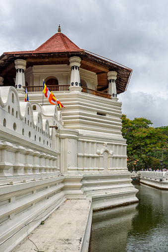 The walls of the temple of the Tooth Relic or Sri Dalada Maligawa in the iconic city of Kandy.