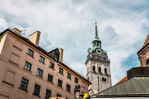 Munich old city aerial view Germany