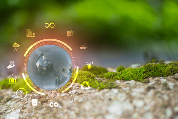 istock Natural environment and carbon neutral concepts in hand for net zero emissions targets. Weather-neutral long-term strategy Target Cloud in Green Net Zero 1494301135