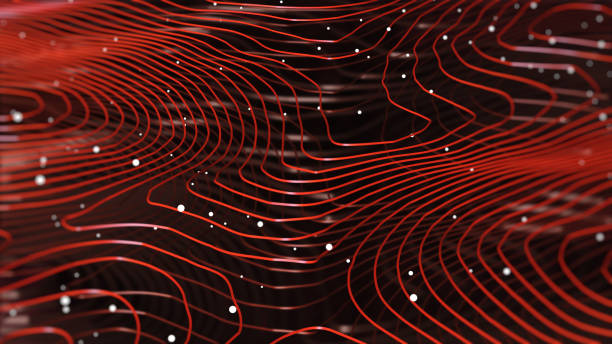 istock Abstract Wavy Lines in Shades of Red 1494303508