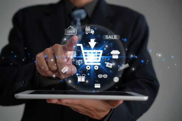 istock Businessman using mobile phone connect to internet and information from around the world to Analysis of sales data and economic growth. Business strategy, digital market. finance, marketing, e-commerce 1494314322