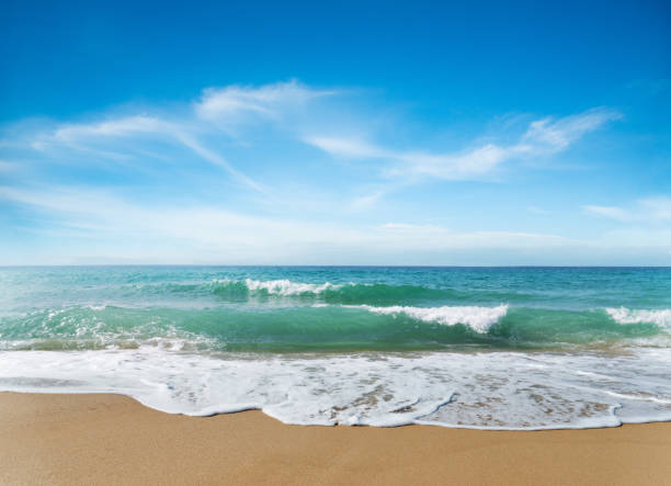 istock Beautiful seascape on blue sky at summer time 1494314522